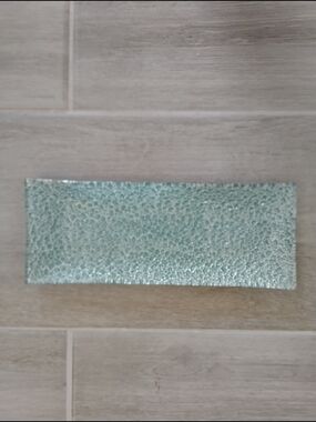 Trinket / Vanity Tray Modern Rectangular Textured Glass
